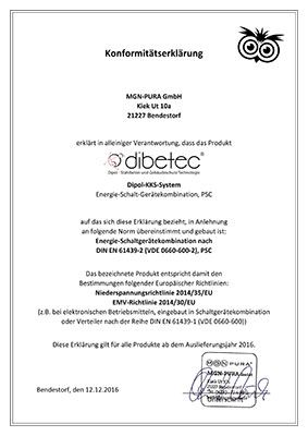 dibetec® Konformitätserklärung